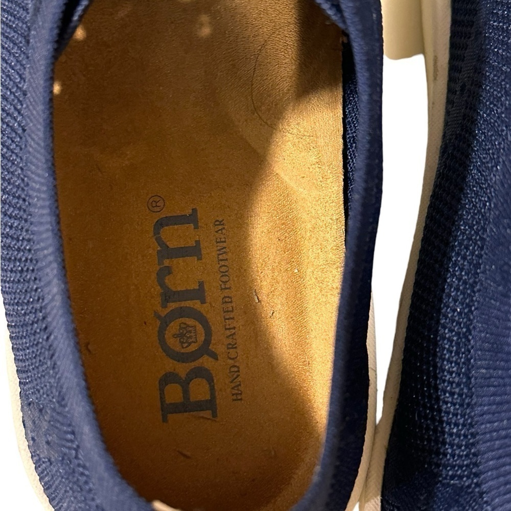 Born Men’s Bearse Brogue Wingtip with Sporty Navy Knit Lace Up Shoe Sz 9.5M - Picture 7 of 12